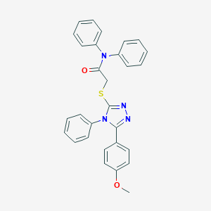 2-((5-(4-Methoxyphenyl)-4-phenyl-4H-1,2,4-triazol-3-yl)thio)-N,N-diphenylacetamide