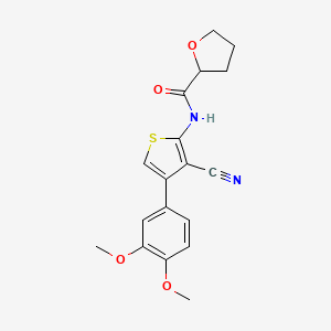 molecular formula C18H18N2O4S B4182251 N-[3-cyano-4-(3,4-dimethoxyphenyl)-2-thienyl]tetrahydro-2-furancarboxamide 
