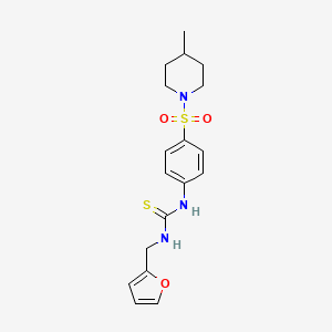 N-(2-furylmethyl)-N'-{4-[(4-methyl-1-piperidinyl)sulfonyl]phenyl}thiourea