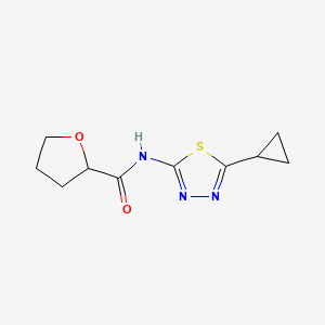 molecular formula C10H13N3O2S B4182282 N-(5-cyclopropyl-1,3,4-thiadiazol-2-yl)tetrahydro-2-furancarboxamide 