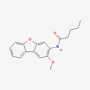 molecular formula C18H19NO3 B4182284 N-(2-methoxydibenzo[b,d]furan-3-yl)pentanamide 