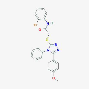 molecular formula C23H19BrN4O2S B418229 N-(2-bromophenyl)-2-{[5-(4-methoxyphenyl)-4-phenyl-4H-1,2,4-triazol-3-yl]sulfanyl}acetamide CAS No. 332384-99-3