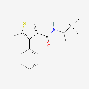 molecular formula C18H23NOS B4182298 5-methyl-4-phenyl-N-(1,2,2-trimethylpropyl)-3-thiophenecarboxamide 