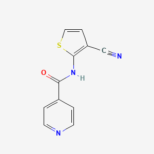 molecular formula C11H7N3OS B4182334 N-(3-cyano-2-thienyl)isonicotinamide 