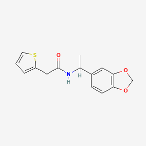 N-[1-(1,3-benzodioxol-5-yl)ethyl]-2-(2-thienyl)acetamide