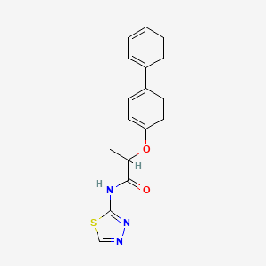 2-(4-biphenylyloxy)-N-1,3,4-thiadiazol-2-ylpropanamide