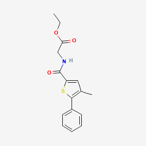 molecular formula C16H17NO3S B4182380 ethyl N-[(4-methyl-5-phenyl-2-thienyl)carbonyl]glycinate 