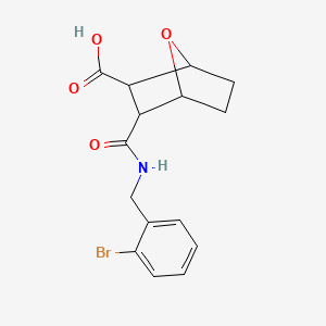 molecular formula C15H16BrNO4 B4182387 3-{[(2-bromobenzyl)amino]carbonyl}-7-oxabicyclo[2.2.1]heptane-2-carboxylic acid 