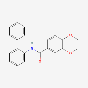 molecular formula C21H17NO3 B4182391 N-2-biphenylyl-2,3-dihydro-1,4-benzodioxine-6-carboxamide 