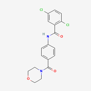 molecular formula C18H16Cl2N2O3 B4182423 2,5-dichloro-N-[4-(4-morpholinylcarbonyl)phenyl]benzamide 