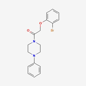 molecular formula C18H19BrN2O2 B4182439 1-[(2-bromophenoxy)acetyl]-4-phenylpiperazine 