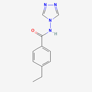molecular formula C11H12N4O B4182457 4-ethyl-N-4H-1,2,4-triazol-4-ylbenzamide CAS No. 777874-30-3
