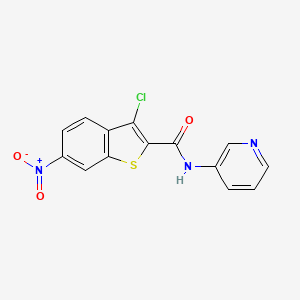 3-chloro-6-nitro-N-3-pyridinyl-1-benzothiophene-2-carboxamide