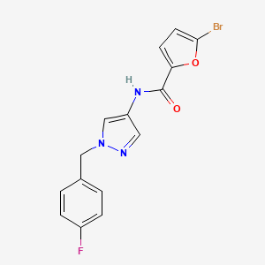 molecular formula C15H11BrFN3O2 B4182484 5-bromo-N-[1-(4-fluorobenzyl)-1H-pyrazol-4-yl]-2-furamide 
