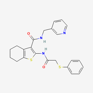 2-{[(phenylthio)acetyl]amino}-N-(3-pyridinylmethyl)-4,5,6,7-tetrahydro-1-benzothiophene-3-carboxamide