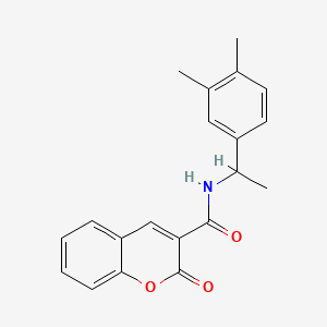 molecular formula C20H19NO3 B4182561 N-[1-(3,4-dimethylphenyl)ethyl]-2-oxo-2H-chromene-3-carboxamide 