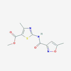 methyl 4-methyl-2-{[(5-methyl-3-isoxazolyl)carbonyl]amino}-1,3-thiazole-5-carboxylate