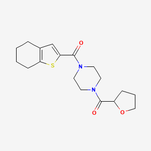 molecular formula C18H24N2O3S B4182577 1-(4,5,6,7-tetrahydro-1-benzothien-2-ylcarbonyl)-4-(tetrahydro-2-furanylcarbonyl)piperazine 