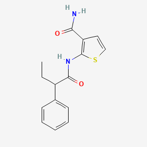 molecular formula C15H16N2O2S B4182605 2-[(2-phenylbutanoyl)amino]-3-thiophenecarboxamide 