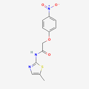 molecular formula C12H11N3O4S B4182615 N-(5-methyl-1,3-thiazol-2-yl)-2-(4-nitrophenoxy)acetamide 