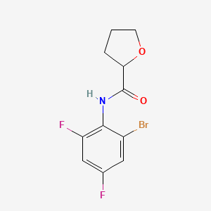 molecular formula C11H10BrF2NO2 B4182648 N-(2-bromo-4,6-difluorophenyl)tetrahydro-2-furancarboxamide 