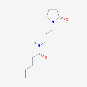 N-[3-(2-oxo-1-pyrrolidinyl)propyl]pentanamide