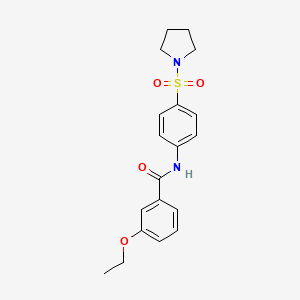 molecular formula C19H22N2O4S B4182673 3-ethoxy-N-[4-(1-pyrrolidinylsulfonyl)phenyl]benzamide 