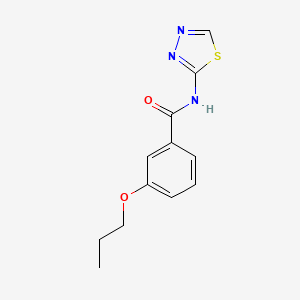 molecular formula C12H13N3O2S B4182685 3-propoxy-N-1,3,4-thiadiazol-2-ylbenzamide 