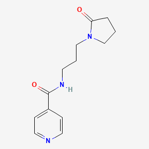 molecular formula C13H17N3O2 B4182720 N-[3-(2-oxo-1-pyrrolidinyl)propyl]isonicotinamide 