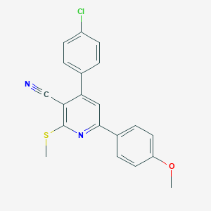 4-(4-Chlorophenyl)-6-(4-methoxyphenyl)-2-methylsulfanylpyridine-3-carbonitrile