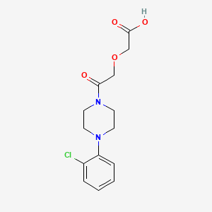 molecular formula C14H17ClN2O4 B4182744 {2-[4-(2-chlorophenyl)-1-piperazinyl]-2-oxoethoxy}acetic acid 