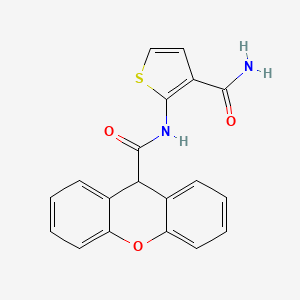 molecular formula C19H14N2O3S B4182746 N-[3-(aminocarbonyl)-2-thienyl]-9H-xanthene-9-carboxamide 