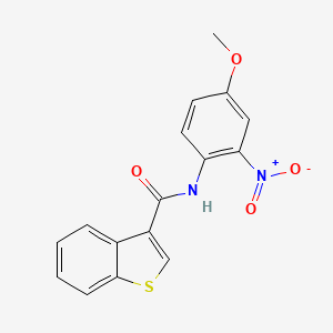 molecular formula C16H12N2O4S B4182754 N-(4-methoxy-2-nitrophenyl)-1-benzothiophene-3-carboxamide 