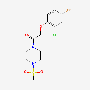 molecular formula C13H16BrClN2O4S B4182761 1-[(4-bromo-2-chlorophenoxy)acetyl]-4-(methylsulfonyl)piperazine 