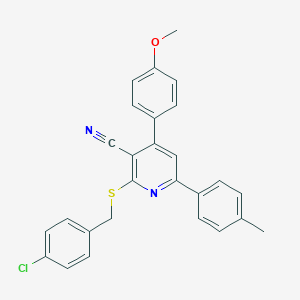 2-[(4-Chlorobenzyl)sulfanyl]-4-(4-methoxyphenyl)-6-(4-methylphenyl)nicotinonitrile