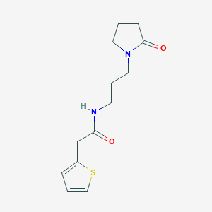 molecular formula C13H18N2O2S B4182806 N-[3-(2-oxo-1-pyrrolidinyl)propyl]-2-(2-thienyl)acetamide 