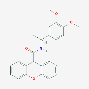 molecular formula C24H23NO4 B4182821 N-[1-(3,4-dimethoxyphenyl)ethyl]-9H-xanthene-9-carboxamide 