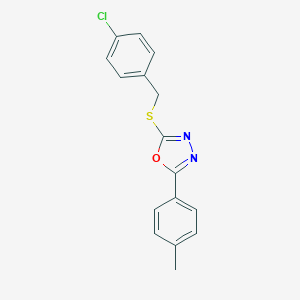 4-Chlorobenzyl 5-(4-methylphenyl)-1,3,4-oxadiazol-2-yl sulfide