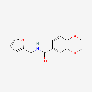 molecular formula C14H13NO4 B4182851 N-(2-furylmethyl)-2,3-dihydro-1,4-benzodioxine-6-carboxamide 