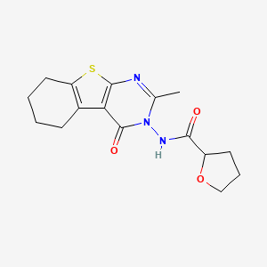 molecular formula C16H19N3O3S B4182860 N-(2-methyl-4-oxo-5,6,7,8-tetrahydro[1]benzothieno[2,3-d]pyrimidin-3(4H)-yl)tetrahydro-2-furancarboxamide 