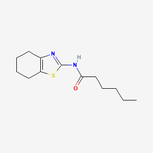 N-(4,5,6,7-tetrahydro-1,3-benzothiazol-2-yl)hexanamide