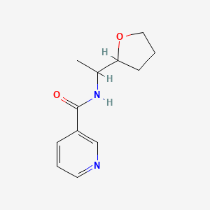 molecular formula C12H16N2O2 B4182881 N-[1-(tetrahydro-2-furanyl)ethyl]nicotinamide 