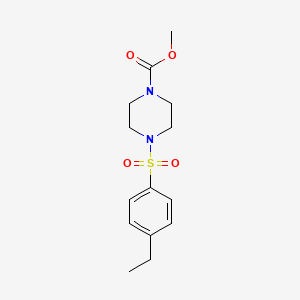 molecular formula C14H20N2O4S B4182890 methyl 4-[(4-ethylphenyl)sulfonyl]-1-piperazinecarboxylate 