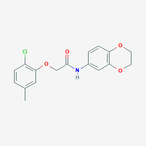 2-(2-chloro-5-methylphenoxy)-N-(2,3-dihydro-1,4-benzodioxin-6-yl)acetamide