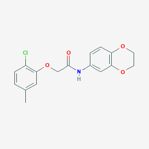 molecular formula C17H16ClNO4 B4182893 2-(2-chloro-5-methylphenoxy)-N-(2,3-dihydro-1,4-benzodioxin-6-yl)acetamide 