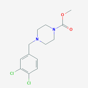 molecular formula C13H16Cl2N2O2 B4182911 methyl 4-(3,4-dichlorobenzyl)-1-piperazinecarboxylate 
