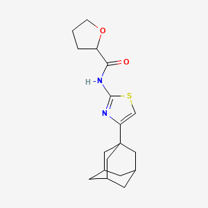 molecular formula C18H24N2O2S B4182918 N-[4-(1-adamantyl)-1,3-thiazol-2-yl]tetrahydro-2-furancarboxamide 