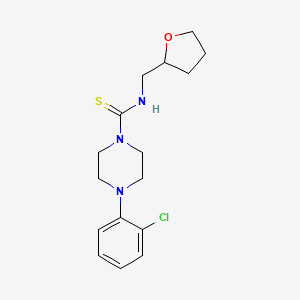 molecular formula C16H22ClN3OS B4182931 4-(2-chlorophenyl)-N-(tetrahydro-2-furanylmethyl)-1-piperazinecarbothioamide 