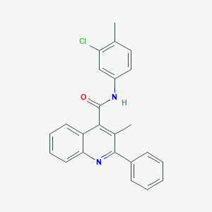 molecular formula C24H19ClN2O B418294 N-(3-chloro-4-methylphenyl)-3-methyl-2-phenylquinoline-4-carboxamide CAS No. 337936-46-6