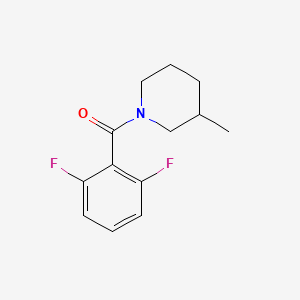 molecular formula C13H15F2NO B4182940 1-(2,6-difluorobenzoyl)-3-methylpiperidine 